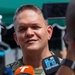 Capt. Betancourt speaks with Media