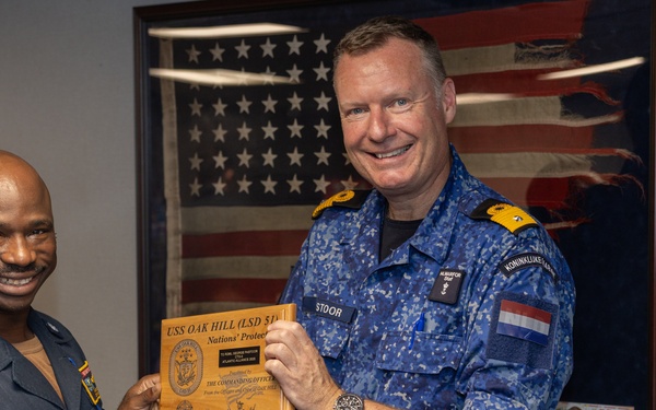 Royal Netherlands Navy Rear Adm. visits USS Oak Hill.