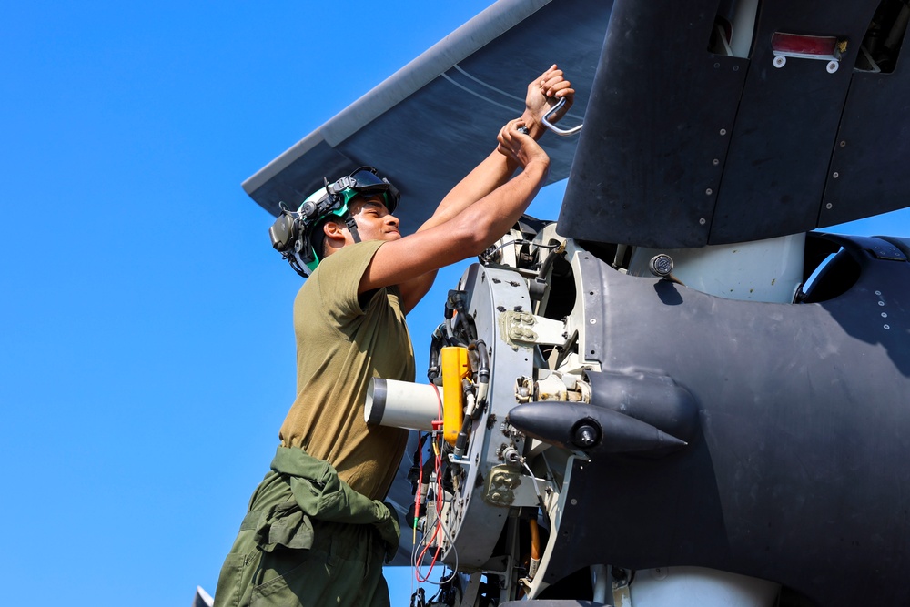 U.S. Marines Conduct Routine Maintenance
