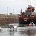 The motor vessel Honorable James L. Oberstar transits through the Soo Locks