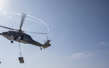 USS Gerald R. Ford (CVN 78) Conducts Vertical Replenishment