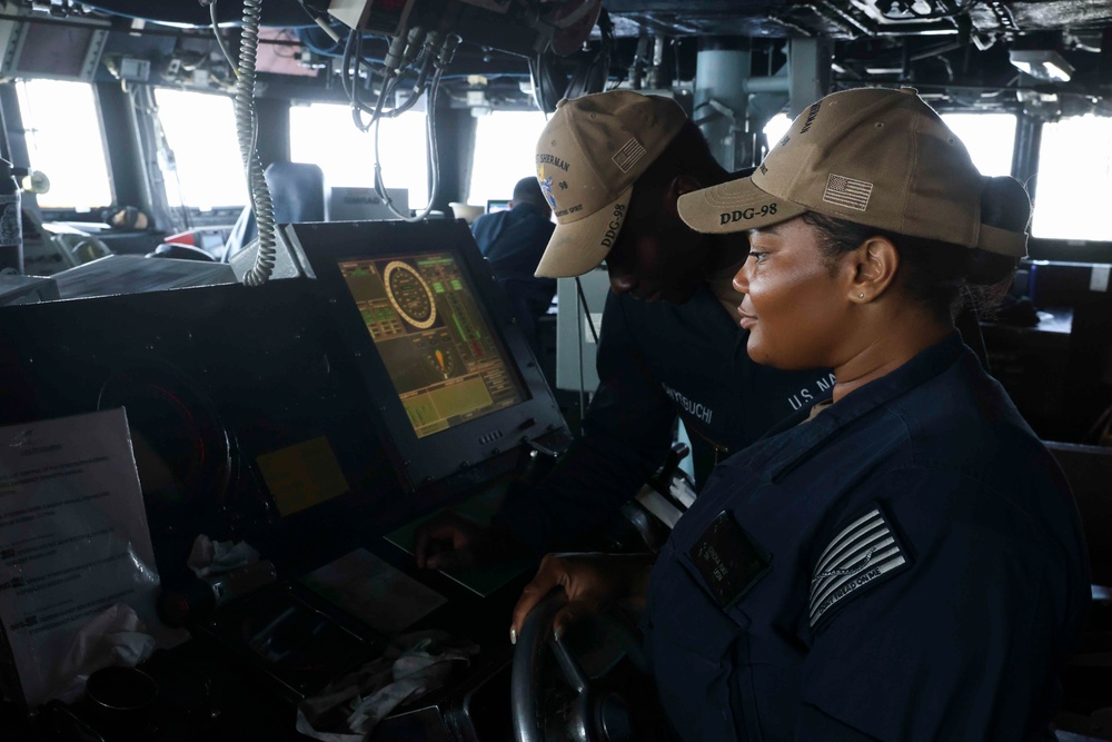 USS Forrest Sherman (DDG 98) Sailors Stand Watch