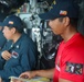 BMC Evandare Aganon and BM2 Kanim Hannigan conduct training on the bridge