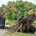 Waterway debris cleanup in Watauga County as part of Hurricane Helene relief efforts