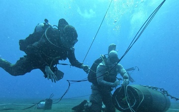U.S. Navy and Marine Corps EOD Technicians Conduct Live Mine Countermeasure Operations During IWO-TO LIVE MINEX 2025