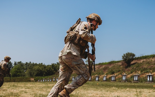 B Co., 1-112 IN BN Practices Urban Rifle Marksmanship