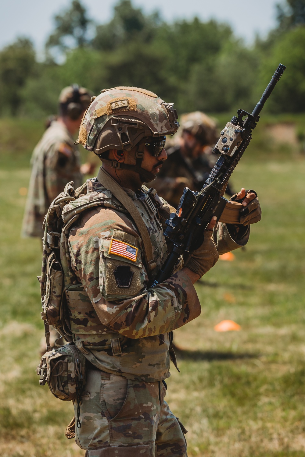 B Co., 1-112 IN BN Practices Urban Rifle Marksmanship