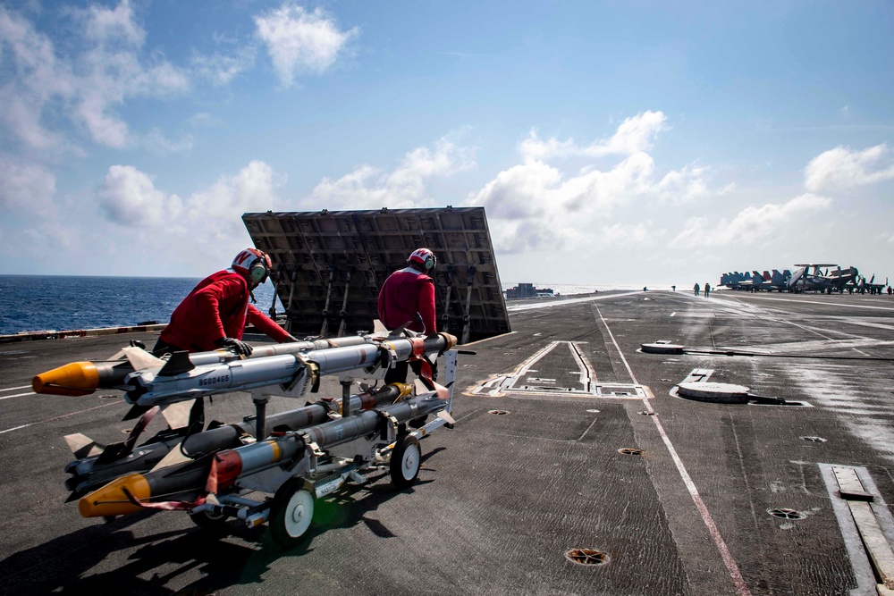 Nimitz Sailors Move Ordnance