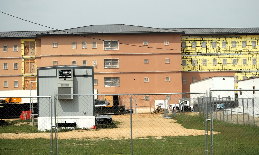 June 2025 barracks construction operations for East Barracks Project at Fort McCoy