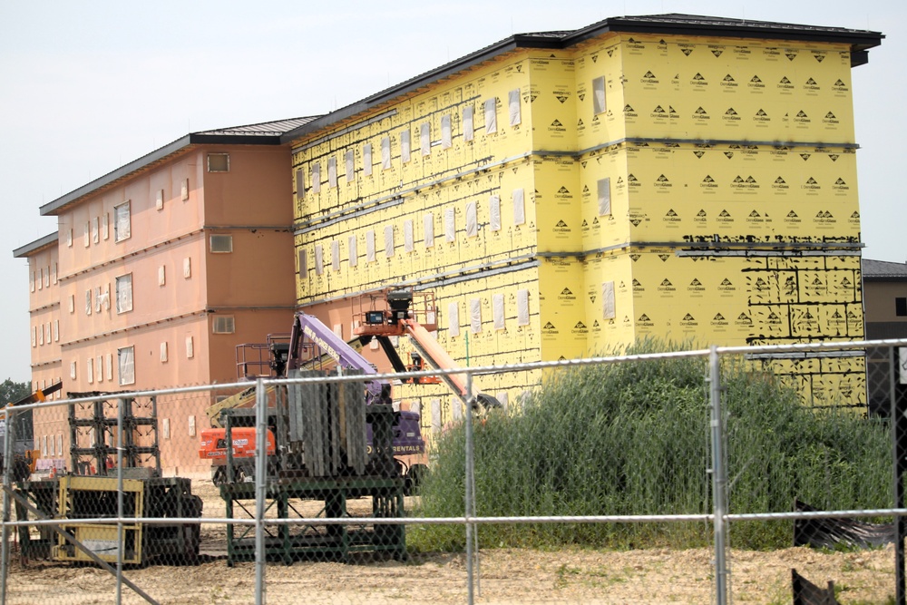 June 2025 barracks construction operations for East Barracks Project at Fort McCoy