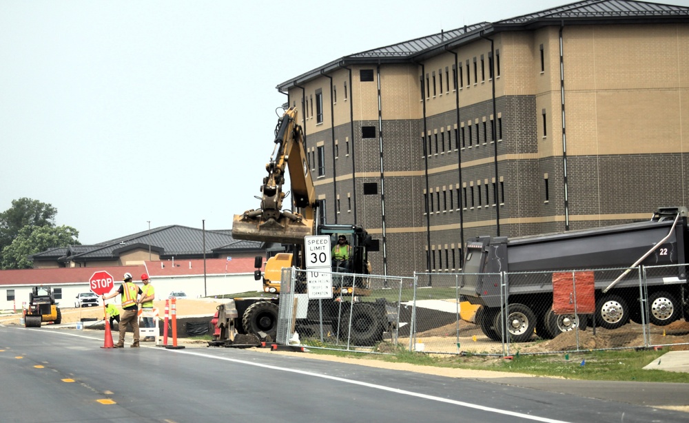 June 2025 construction operations for South Barracks Project at Fort McCoy