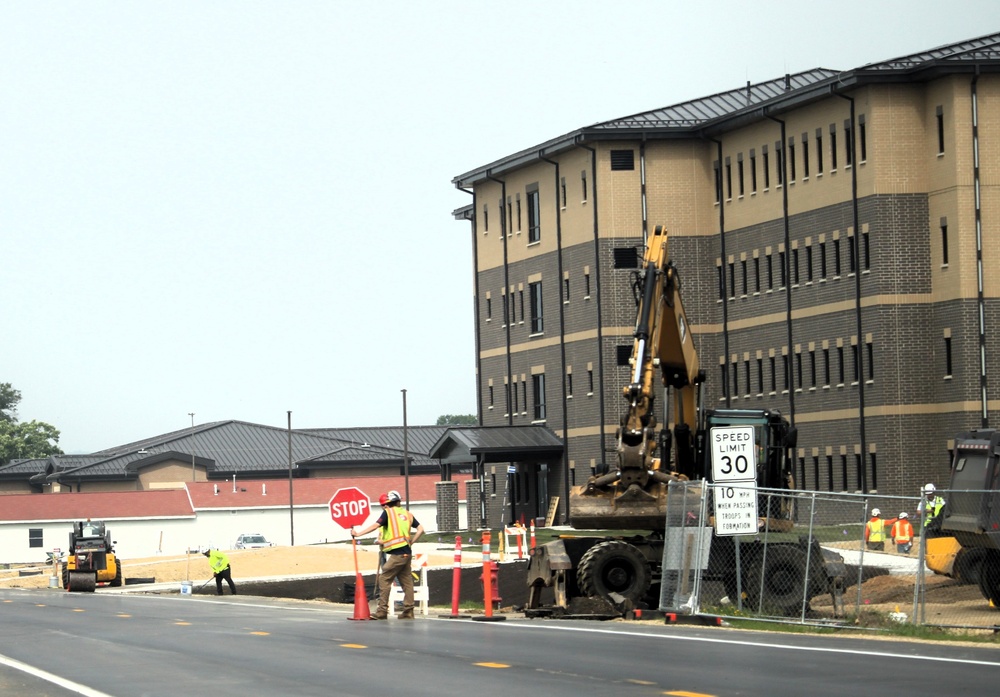 June 2025 construction operations for South Barracks Project at Fort McCoy