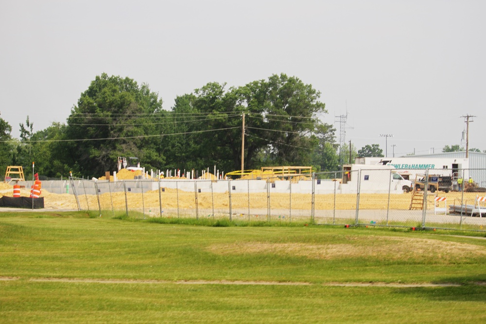 June 2025 construction operations for $55.75 million Collective Training Officers Quarters Project at Fort McCoy