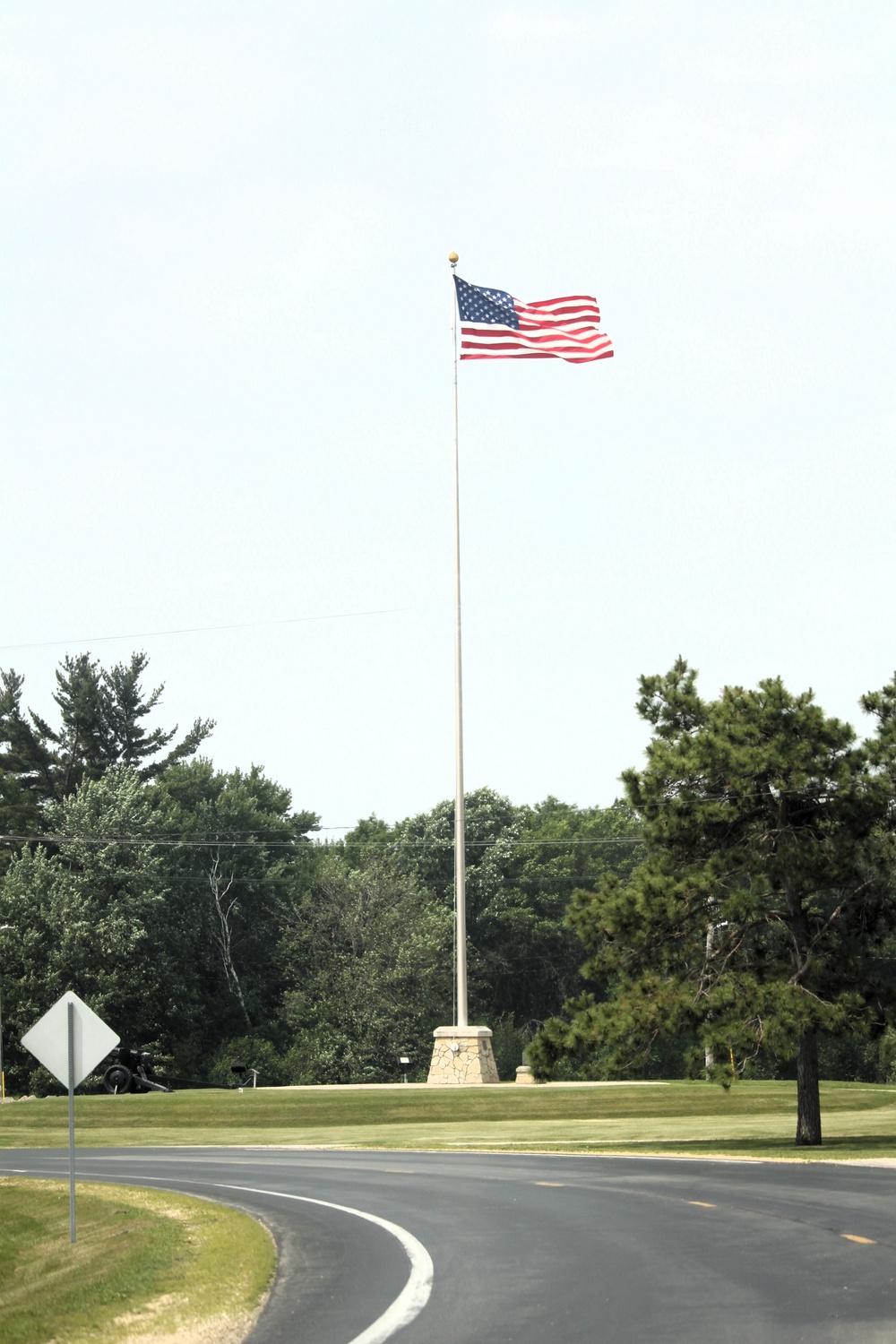 American Flag and Fort McCoy