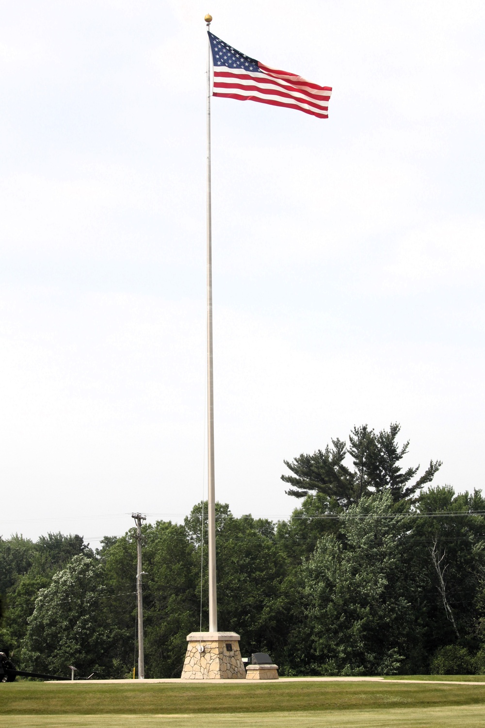 American Flag and Fort McCoy