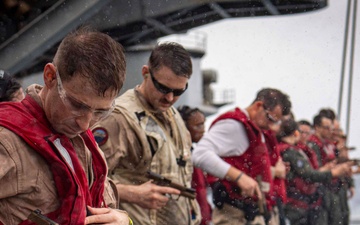 Nimitz Conducts Small Arms Gun Shoot