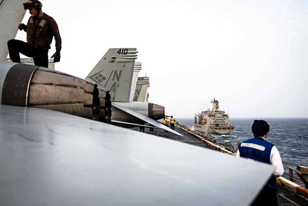 Nimitz Conducts a Replenishment-at-Sea