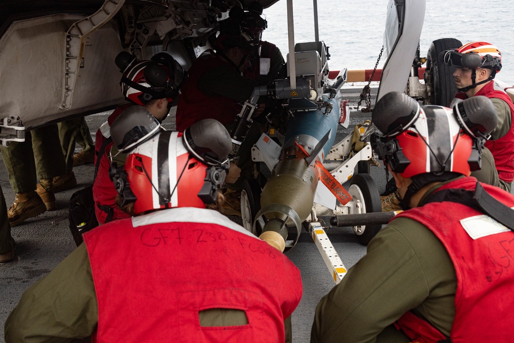 31st MEU | VMFA 242 arms F-35Bs with multi-strike capabilities
