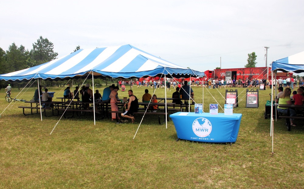 Hundreds attend Clydesdales visit to Fort McCoy; parade held at Pine View Campground