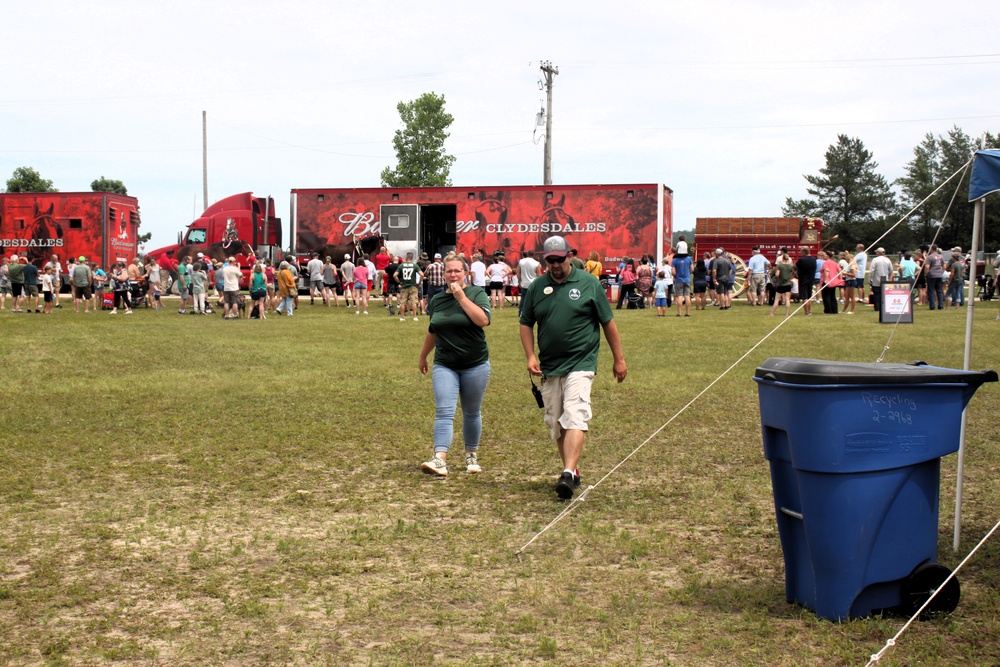 Hundreds attend Clydesdales visit to Fort McCoy; parade held at Pine View Campground