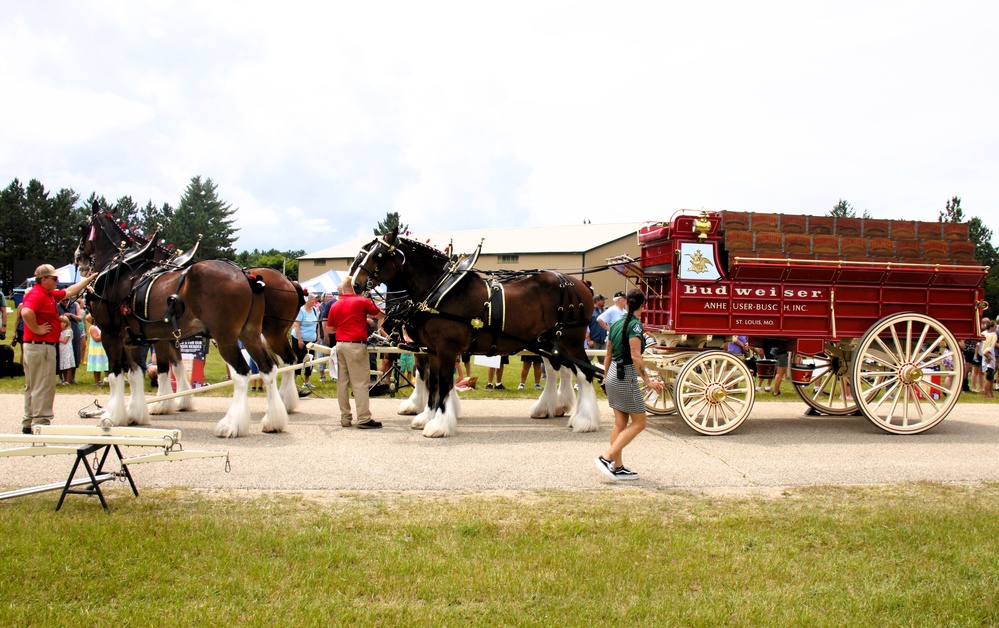 Hundreds attend Clydesdales visit to Fort McCoy; parade held at Pine View Campground
