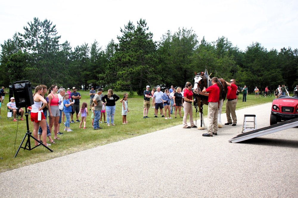 Hundreds attend Clydesdales visit to Fort McCoy; parade held at Pine View Campground