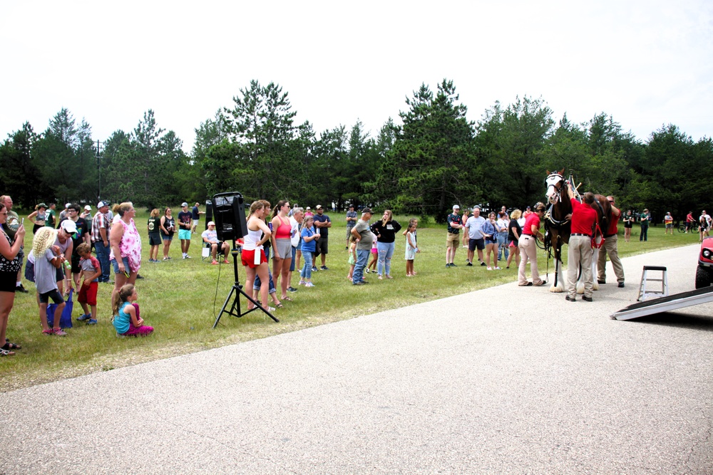 Hundreds attend Clydesdales visit to Fort McCoy; parade held at Pine View Campground