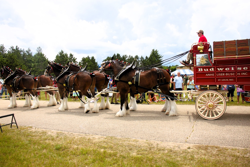 Hundreds attend Clydesdales visit to Fort McCoy; parade held at Pine View Campground
