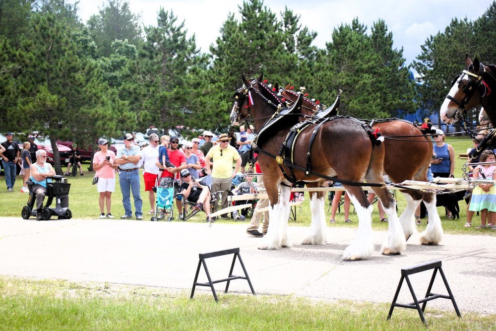 Hundreds attend Clydesdales visit to Fort McCoy; parade held at Pine View Campground