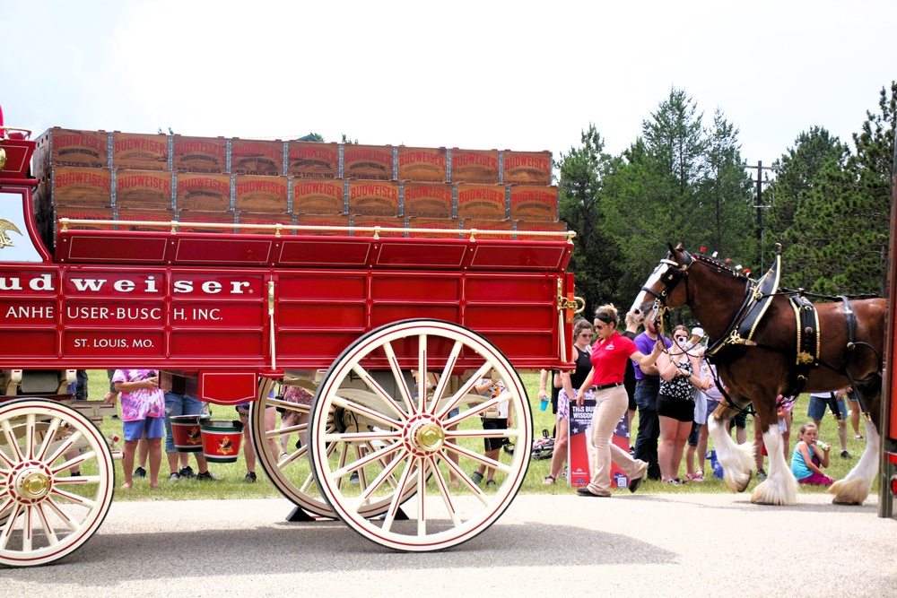 Hundreds attend Clydesdales visit to Fort McCoy; parade held at Pine View Campground