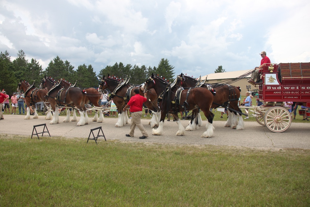 Hundreds attend Clydesdales visit to Fort McCoy; parade held at Pine View Campground