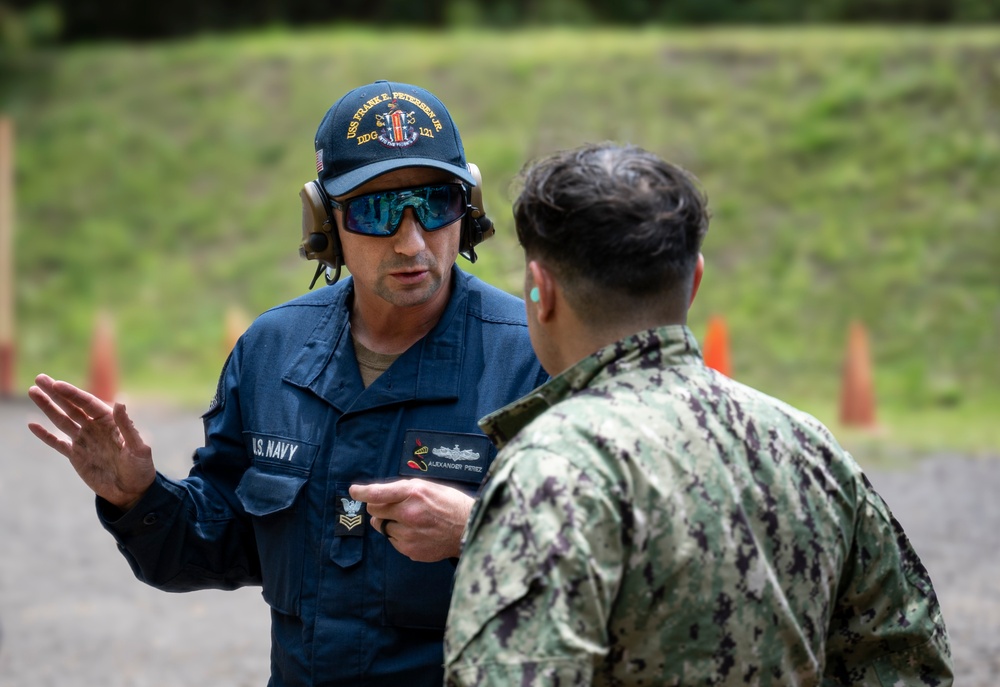 USS Frank E. Petersen Jr. Sailors Conduct Live-Fire Qualification