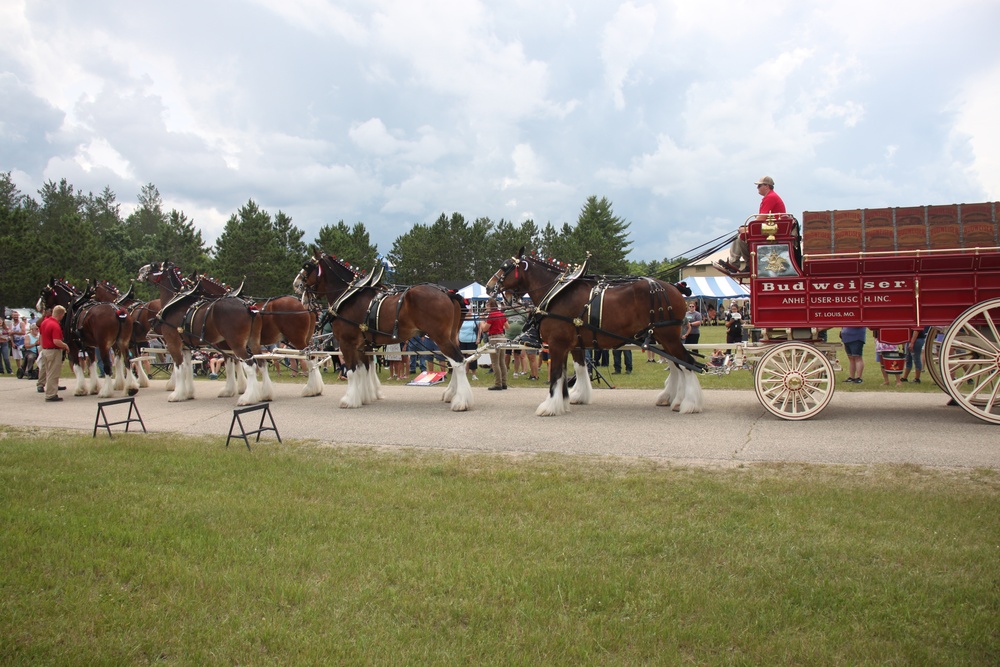 Hundreds attend Clydesdales visit to Fort McCoy; parade held at Pine View Campground