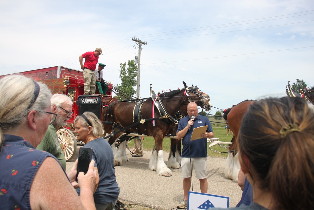 Hundreds attend Clydesdales visit to Fort McCoy; parade held at Pine View Campground
