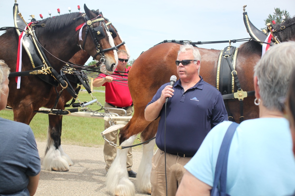 Hundreds attend Clydesdales visit to Fort McCoy; parade held at Pine View Campground
