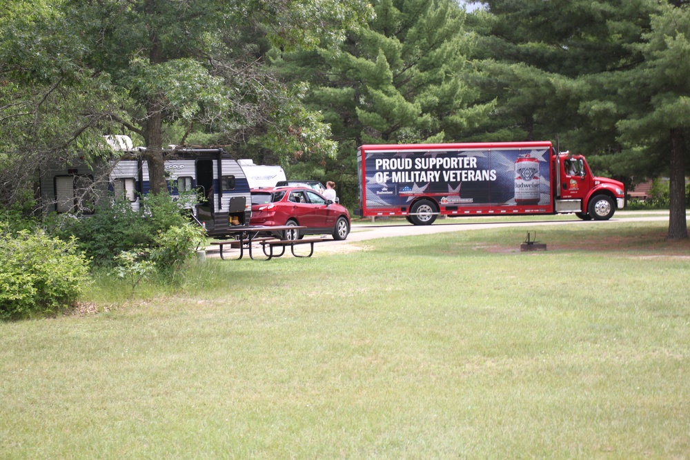 Hundreds attend Clydesdales visit to Fort McCoy; parade held at Pine View Campground