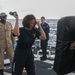 Sailors aboard the USS John Finn hold a security reaction force class in the Philippine Sea