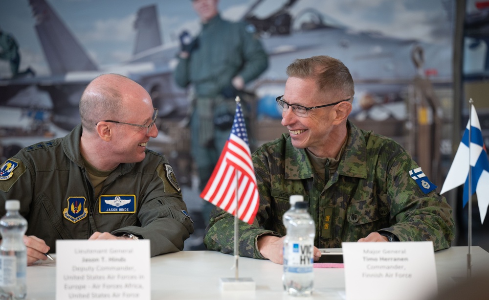 U.S. Air Force Lt. Gen. Jason Hinds attends Atlantic Trident 25 exercise