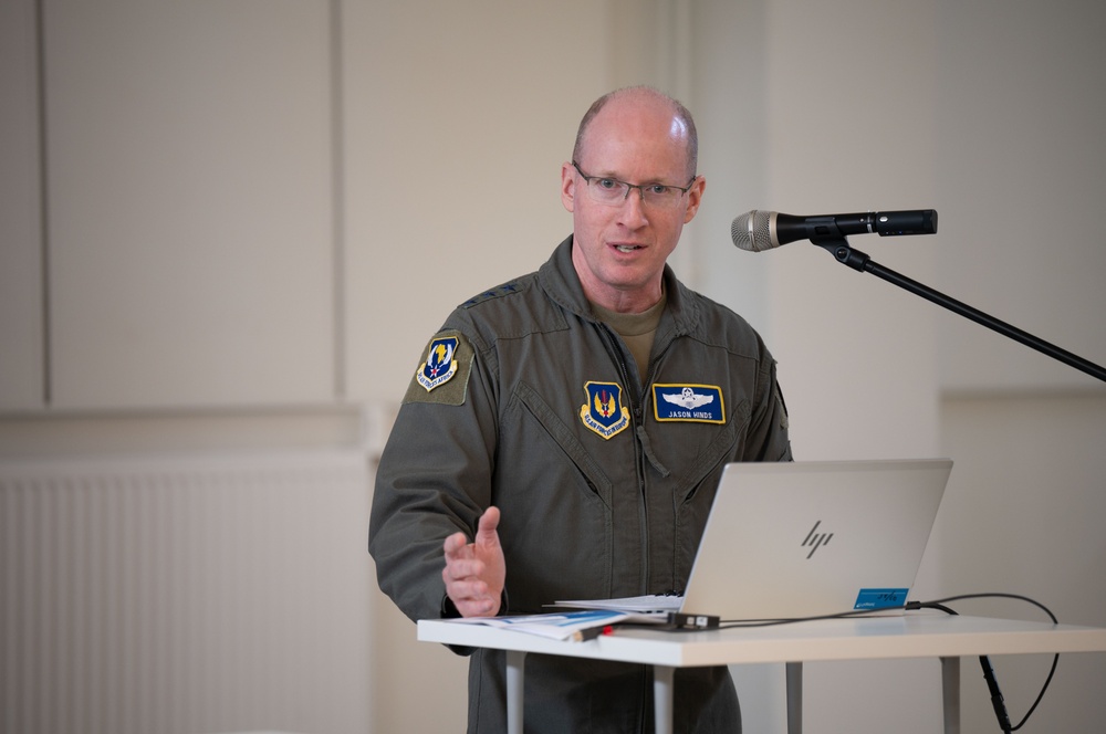 U.S. Air Force Lt. Gen. Jason Hinds attends Atlantic Trident 25 exercise