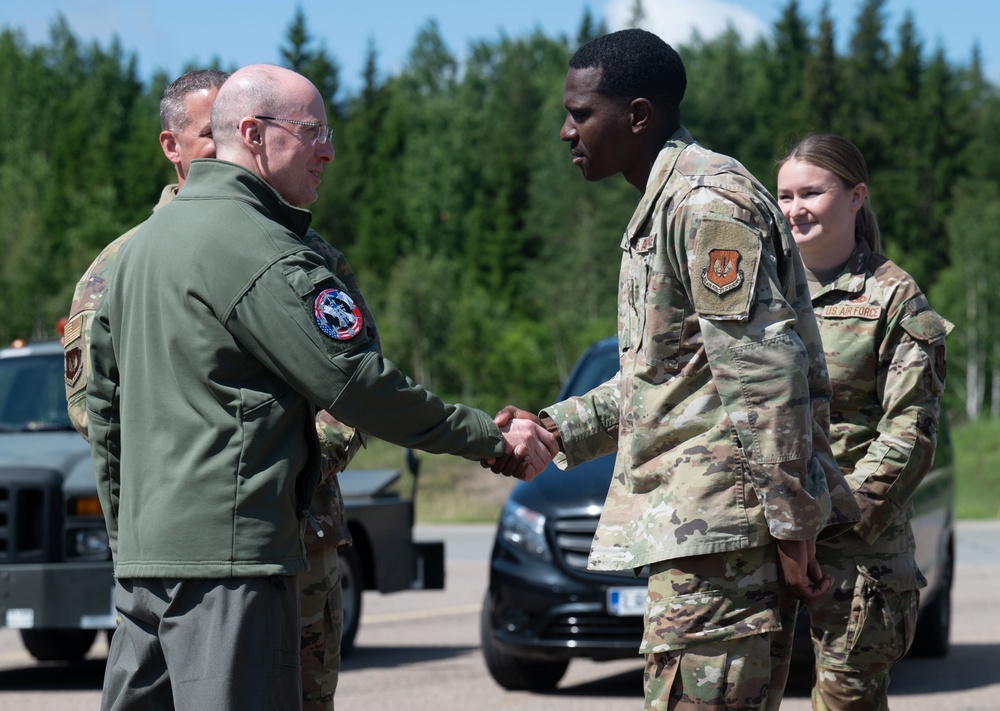 U.S. Air Force Lt. Gen. Jason Hinds attends Atlantic Trident 25 exercise