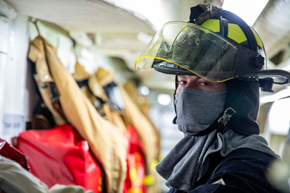 USS Preble Conducts Damage Control Drill