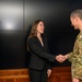 CJCS Gen. Caine greets and presents coins U.S. Africa Command team members