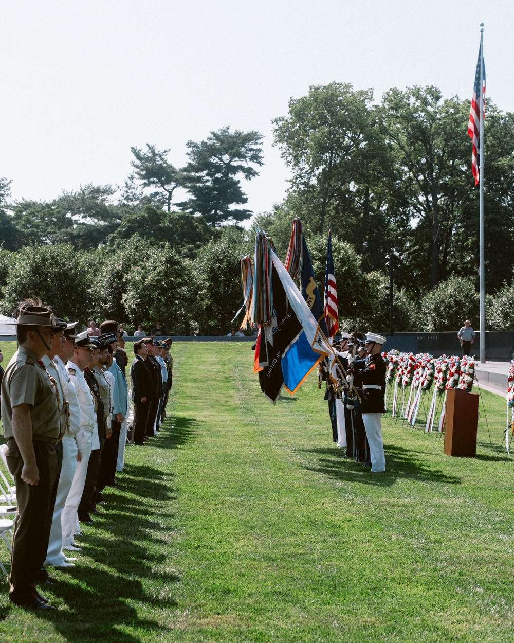 Marine Band Brass Quintet Performs at a Korean War Commemoration Ceremony