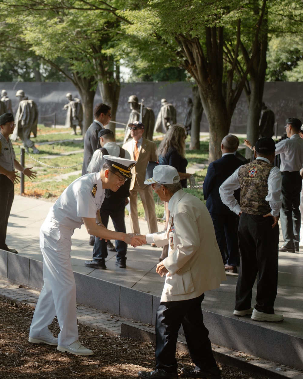 Marine Band Brass Quintet Performs at a Korean War Commemoration Ceremony
