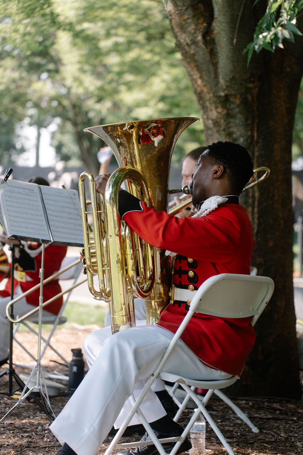 Marine Band Brass Quintet Performs at a Korean War Commemoration Ceremony