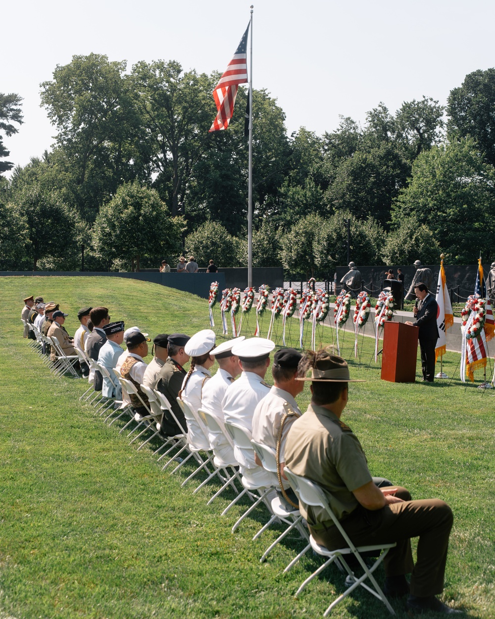 Marine Band Brass Quintet Performs at a Korean War Commemoration Ceremony