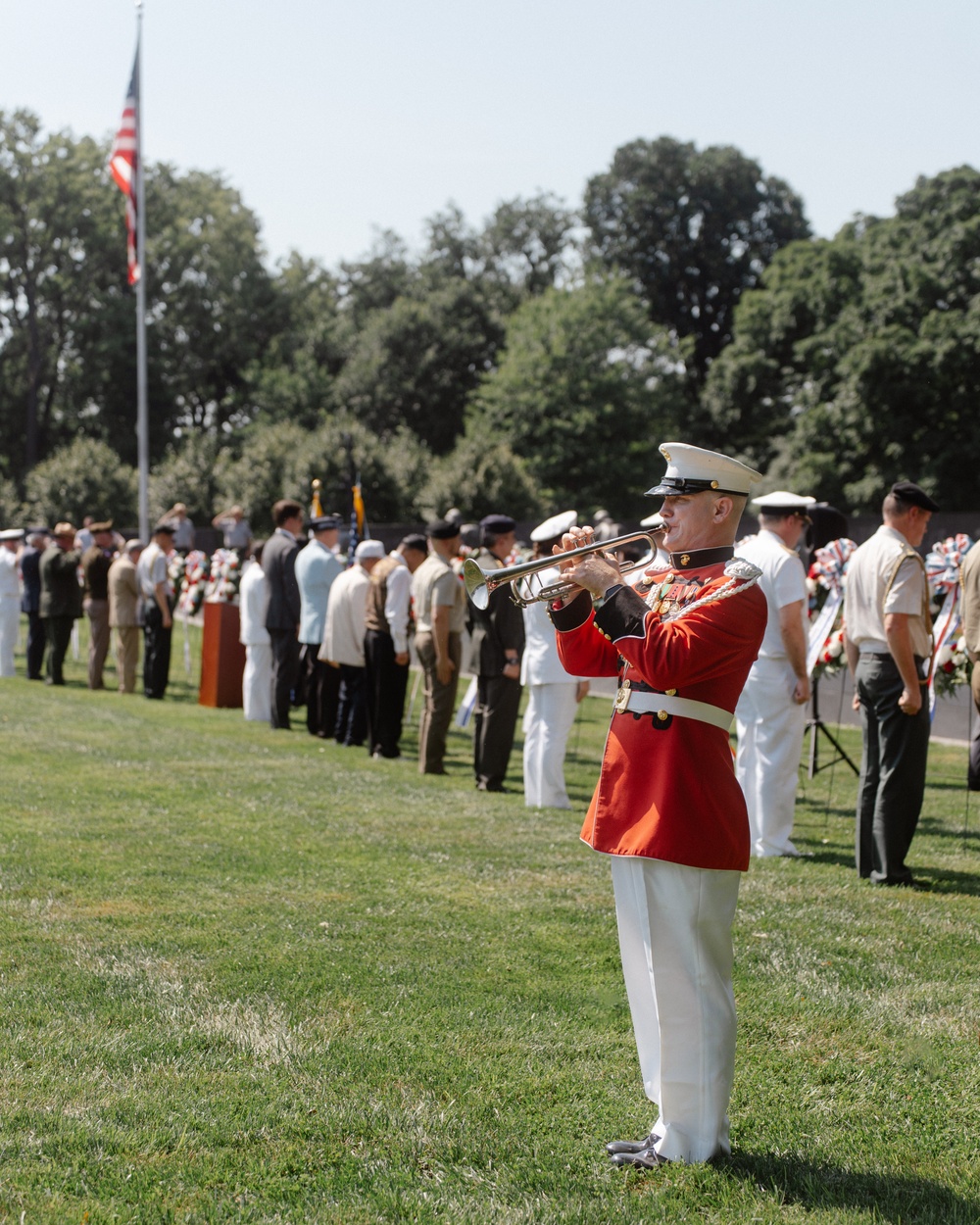Marine Band Brass Quintet Performs at a Korean War Commemoration Ceremony