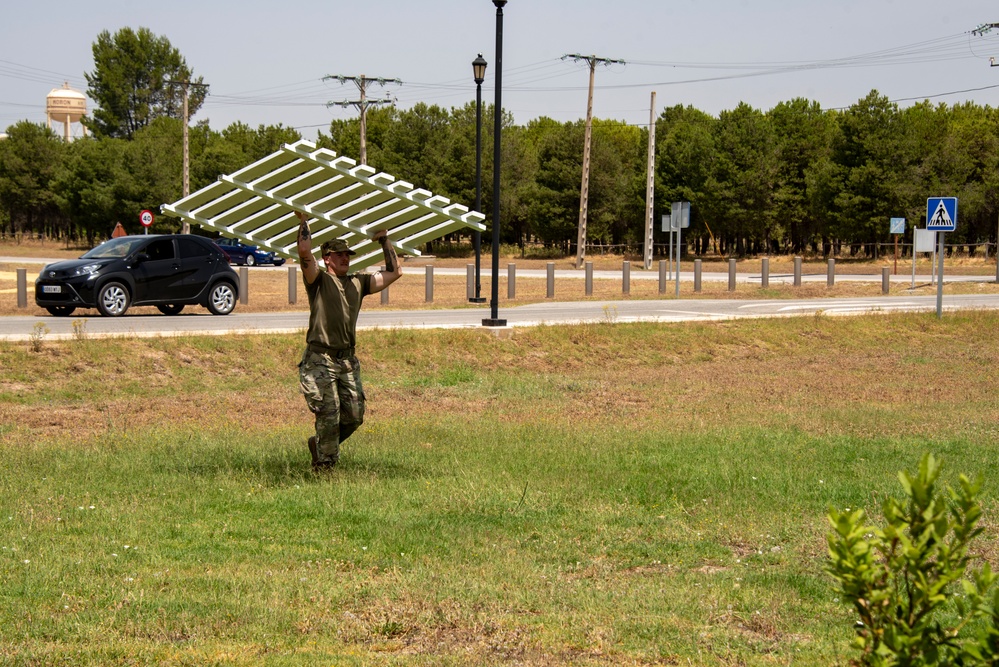 134th CES build fences for base housing at Morón Air Base