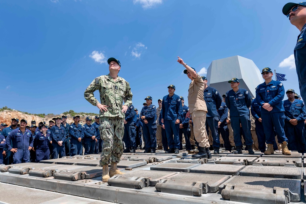 Adm. Munsch visits NSA Souda Bay and USS Thomas Hudner (116)
