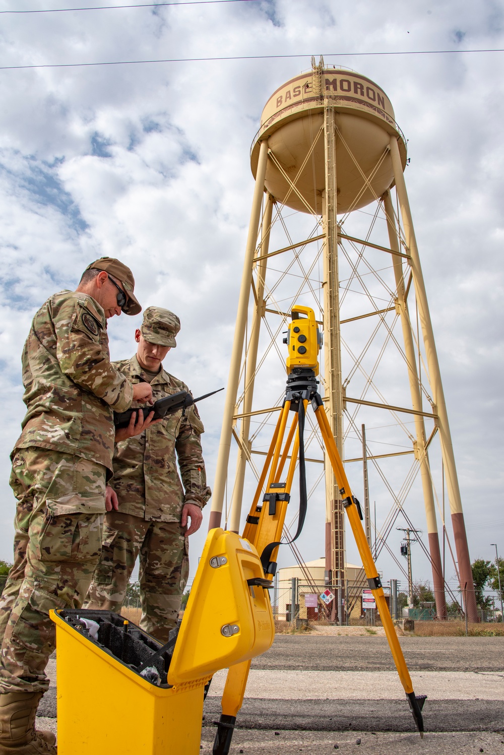 134th CES Engineers map and measure at Morón Air Base